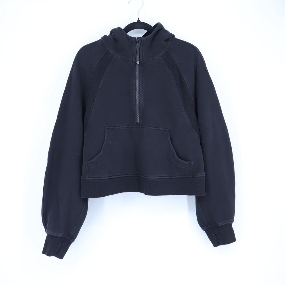 Lululemon Scuba Oversized Half Zip Hoodie Black Pullover Active Women's M/L